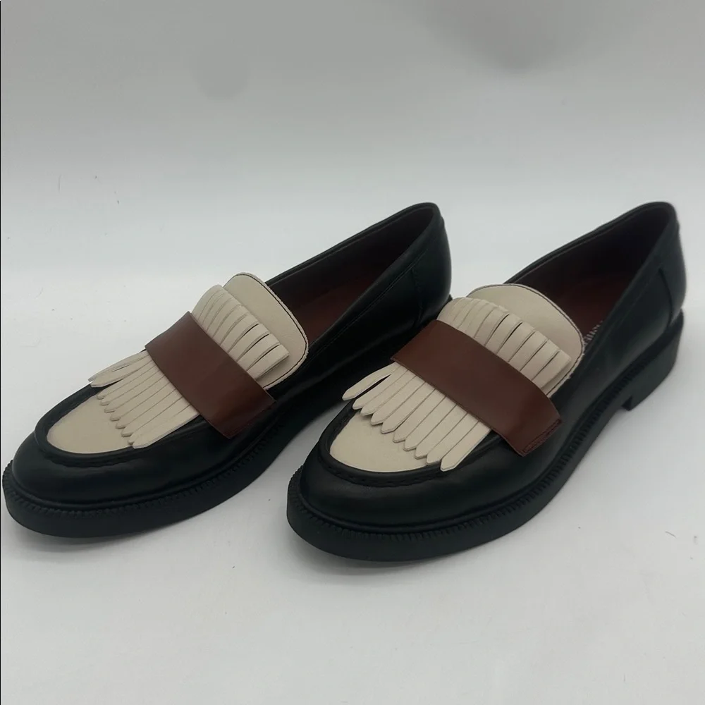 Marc Fisher Black Brown Creme MFCalixy Loafers Women’s Size 9.5M - Picture 8 of 16